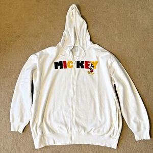 Disney Micky Mouse Sweatshirt XL Zip Up WALT DISNEY WORLD Disneyland Embroidered